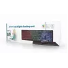 Káblová Full-Size klávesnica s myšou Gembird KBS-UML-01 — USB, QWERTY US, 104 tlačidiel, čierna