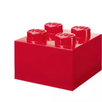 LEGO kocka 4 červená priehľadná – 4x2 výstupky priehľadná červená stavebnica