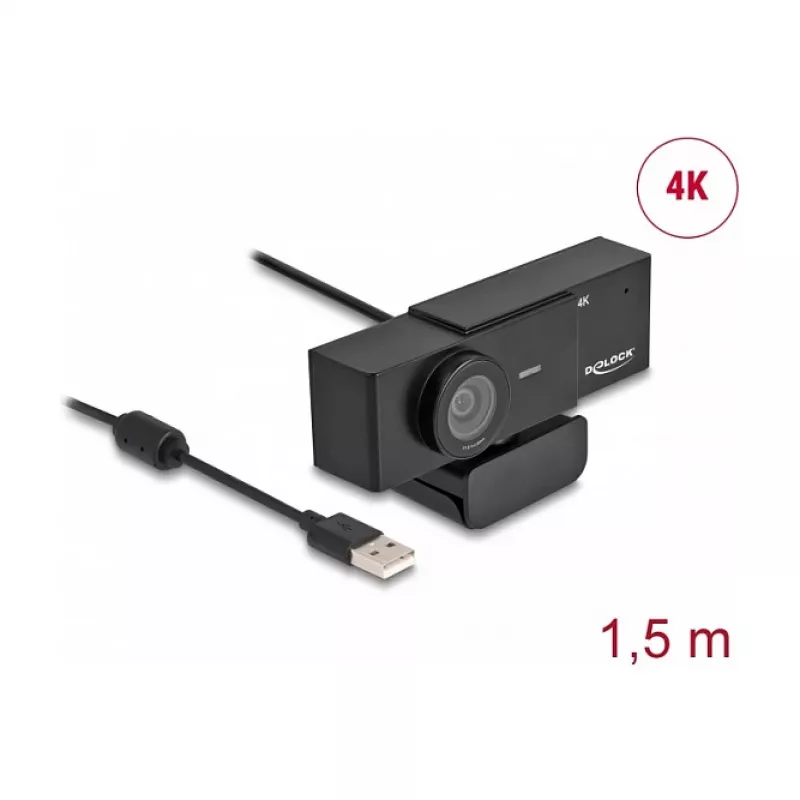 Webkamera DeLOCK 96400 8 MP 3840 x 2160 pixelov USB 2.0 čierna