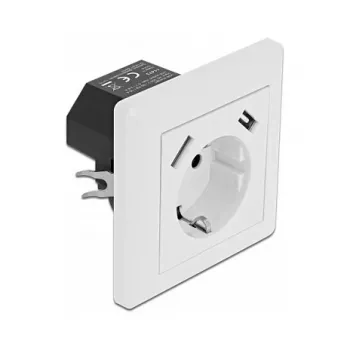Zásuvka 2 x USB + CEE 7/3 DeLOCK 11473