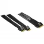 INTER-TECH kábel SFF-8654-8i na 2× SFF-8654-4i, 70 cm interný rozbočovací kábel