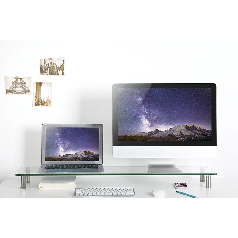 Podstavec pod monitor so sklenenou doskou 1000 mm dlhý