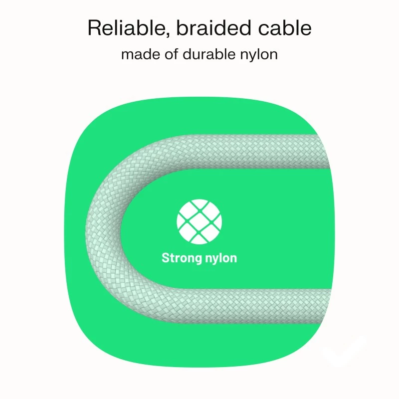 Kábel USB-C-USB-C PowerStream 100W pletený 1,2m biely