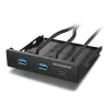 Graugear G-MP01 viacúčelový predný panel s 3-portovým USB hubom, 1x USB-C 3.2 Gen2 + 2x USB-A 3.0, čierny