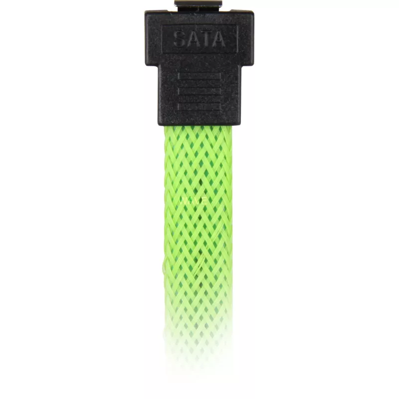 Sharkoon kábel SATA III 90° s opletením, 0,3 m, zelený