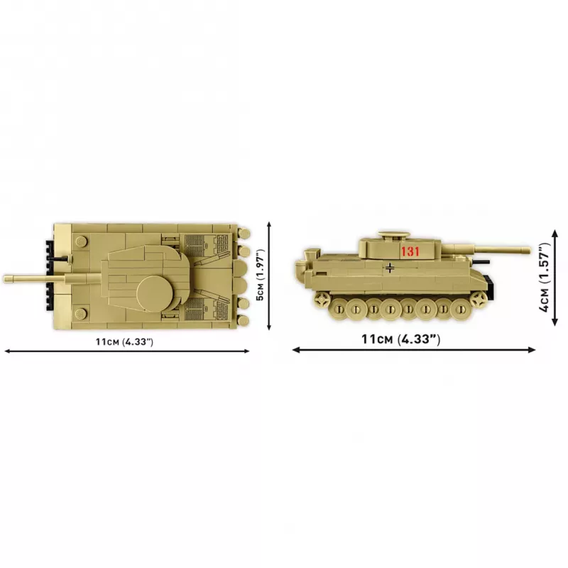 Stavebnica Cobi Tiger I 131 — 144 dielov, odporúčaný vek 6+, zelená