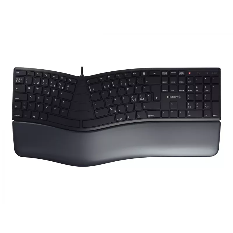CHERRY KC 4500 ERGO klávesnica univerzálna USB QWERTY nordická čierna