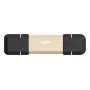 Silicon Power DS72 1 TB prenosný SSD disk typu stick, USB 3.2 Gen 2, USB-A/USB-C, zlatý
