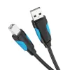 USB 2.0 A na USB-B kábel Vention VAS-A16-B500, 5 m, čierny, konektor-konektor, 480 Mbit/s