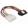 SATA HDD kábel DeLOCK 60120 4-polohový konektor samec s kovovou sponou rovný 0,12 m