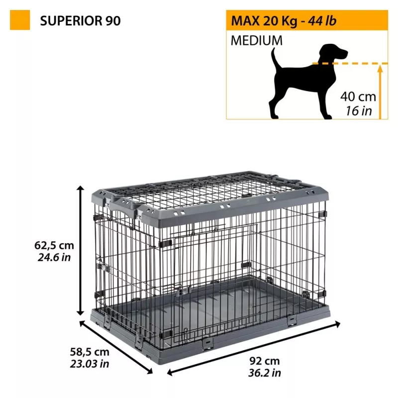 FERPLAST Superior 90 – búda pre psov – 92 x 58,5 x 62,5 cm