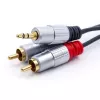 Audio kábel Qoltec 52341 3m 2xRCA 3.5mm čierny