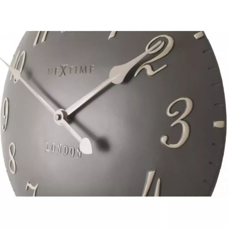 NeXtime hodiny 3084gs London Arabic, Ø34,5cm, nástenné, sivá/biela