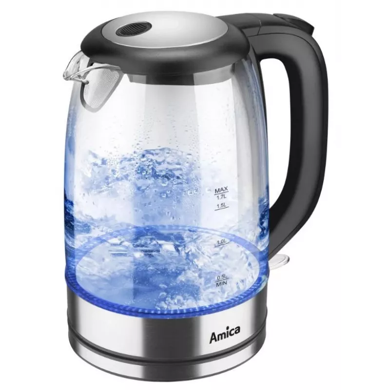 Rýchlovarná kanvica Amica 1.7L 2200W strieborná