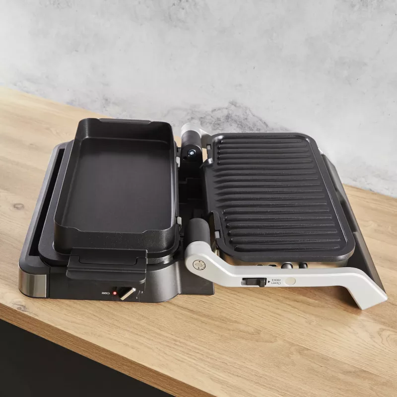 Elektrický kontaktný gril Tefal OptiGrill+ XL Nerez — veľká kapacita, automatické programy varenia