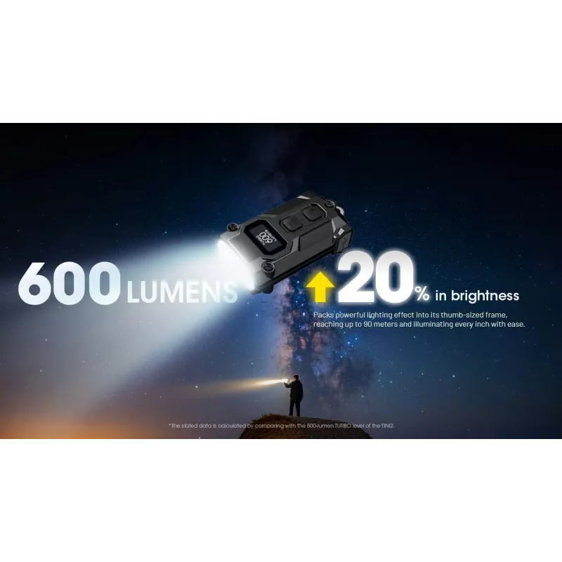 Prívesková baterka Nitecore TINI3 čierna 600 lm USB nabíjateľná