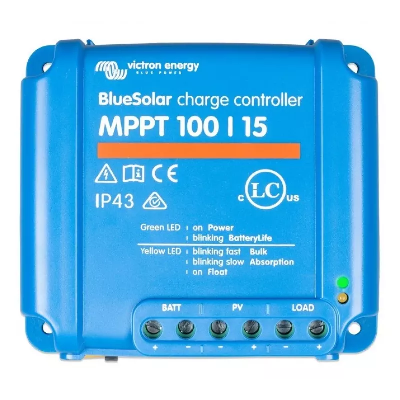 MPPT solárny regulátor nabíjania Victron Energy BlueSolar 100/15 — 15A, 100V max PV