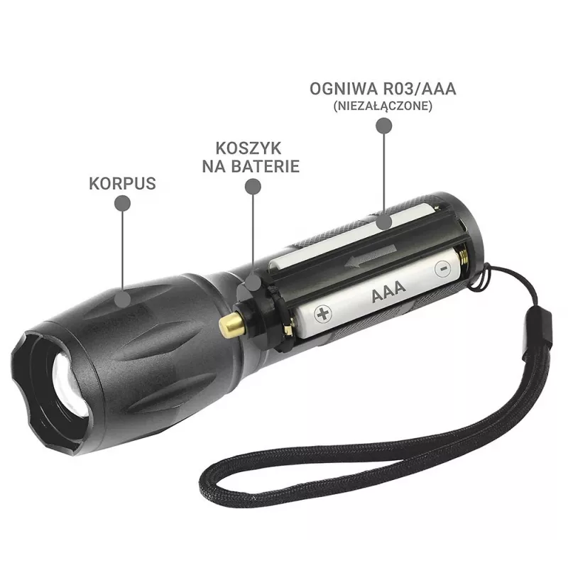 LED baterka everActive FL600, 600 lm, CREE XM-L2, 18650 / 3x AAA