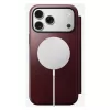 Puzdro na telefón Nomad Modern Leather Folio pre iPhone 17 Pro Max — koža, TPU, PC, hliník, bordová, 16 cm (6,3 palcov)