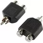 SpeaKa Professional RCA audio Y adaptér [1x RCA konektor samec – 2x RCA konektor samica] čierny (SP-7870160)
