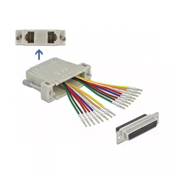 D-Sub HD 44-pólový crimp samica na 2 x RJ45 samica DeLOCK 66836