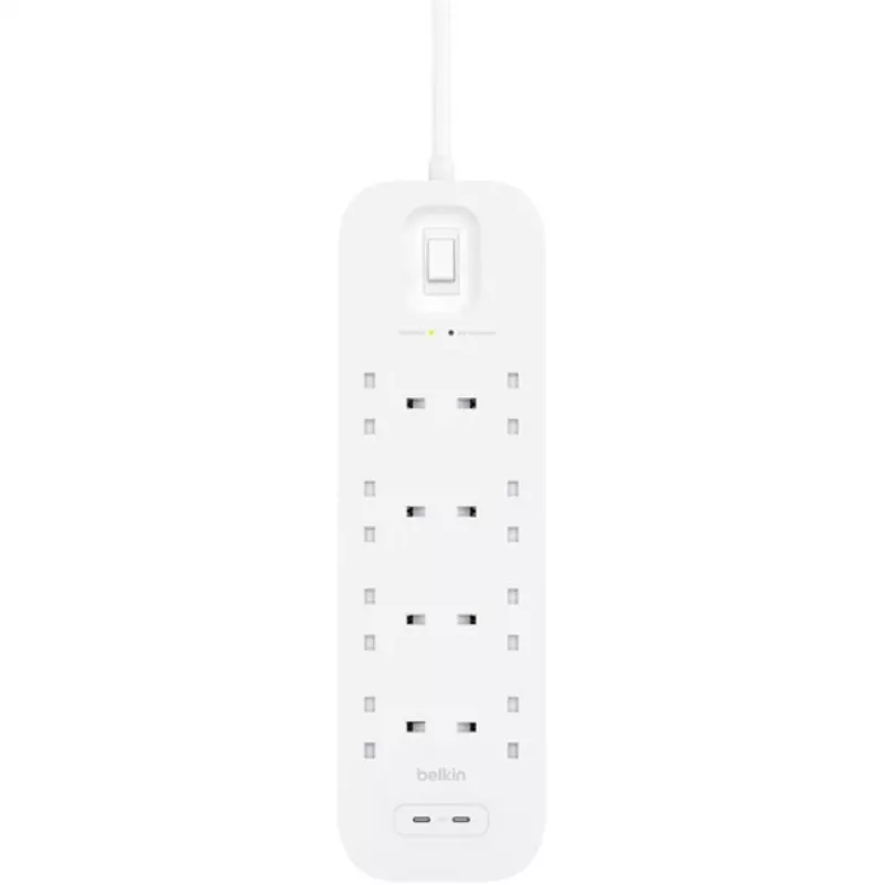 Prepäťová ochrana SurgePlus 8x Schuko 2xUSB-C 900J 2m
