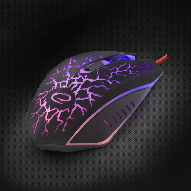 Esperanza MX211 LIGHTNING - myš - USB - myš - optická - 6 tlačidiel - čierna