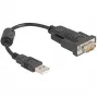 DeLOCK adaptér USB 2.0 Type-A na sériový RS-232 D-Sub 9-pinový konektor samec 0,25 m
