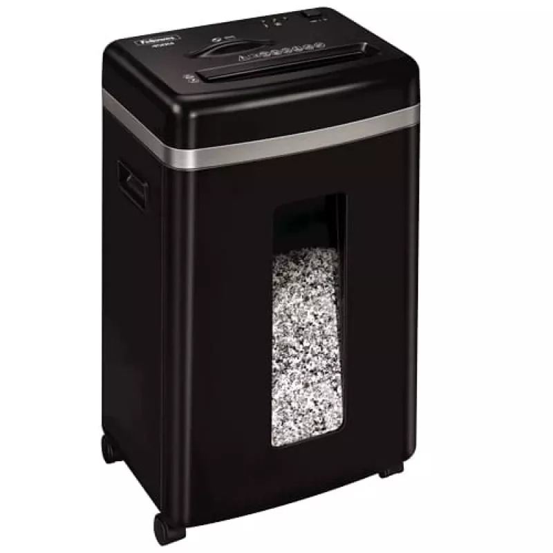 Skartovačka Fellowes Powershred 450M mikrostrih, kapacita 9 listov, 2 x 12 mm, 22-litrová nádoba, čierna