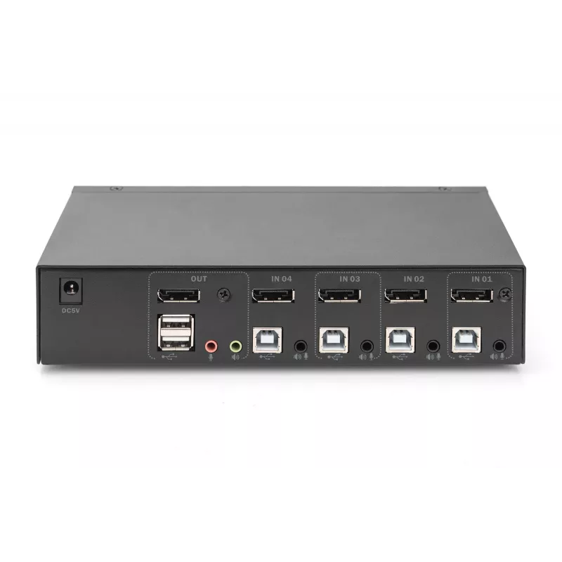 KVM prepínač Digitus DS-12891 4x1 DP USB 4K Ultra HD