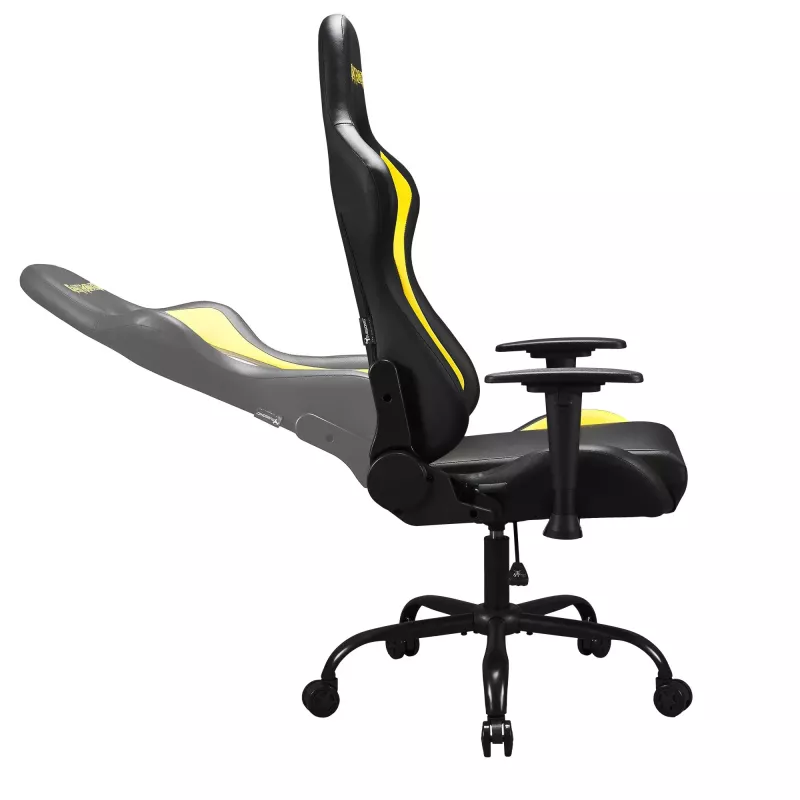 Subsonic SA5609-IM1 Pro Iron Maiden Killers herné kreslo, 3D podrúčky, syntetická koža, sklon 90°-135°, 120 kg, čierne so žltou výšivkou