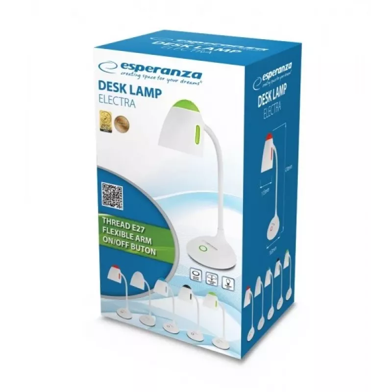 Esperanza ELD110W stolná lampa E27 12 W LED biela