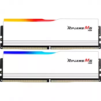 DIMM 64 GB DDR5-6000 (2x 32 GB) Dual-Kit, pamäť biela, F5-6000J3040G32GX2-RM5RW, Ripjaws M5 RGB, INTEL XMP