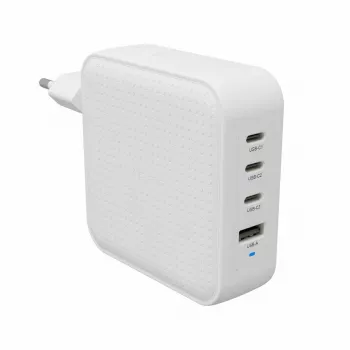 Hyper HyperJuice 100W USB-C GaN cestovná nabíjačka 3C+1A - Biela (HJ1002WHWWGL)