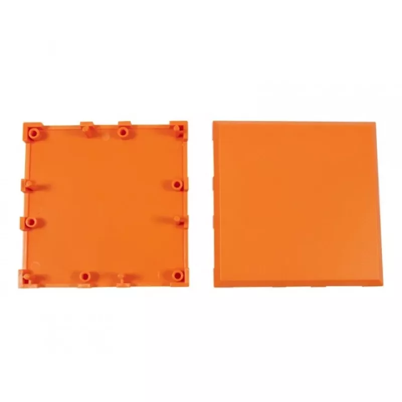 ALLNET Brick'R'knowledge plastové puzdro 2x2 oranžové vrchný a spodný diel balenie 10 ks