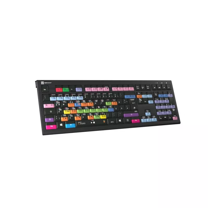Klávesnica Logickeyboard LKB-FLS-A2PC-DE Universal USB QWERTZ nemecká čierna