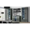 Cama komoda 120 cm SOHO S7 sivá/sivá lesklá