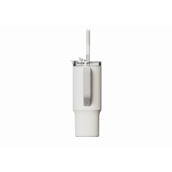 Termo slamkový pohár Xiaomi Straw Mug White 1 L — nerezový vnútorný priestor, nepretekajúci, 240×132×97 mm