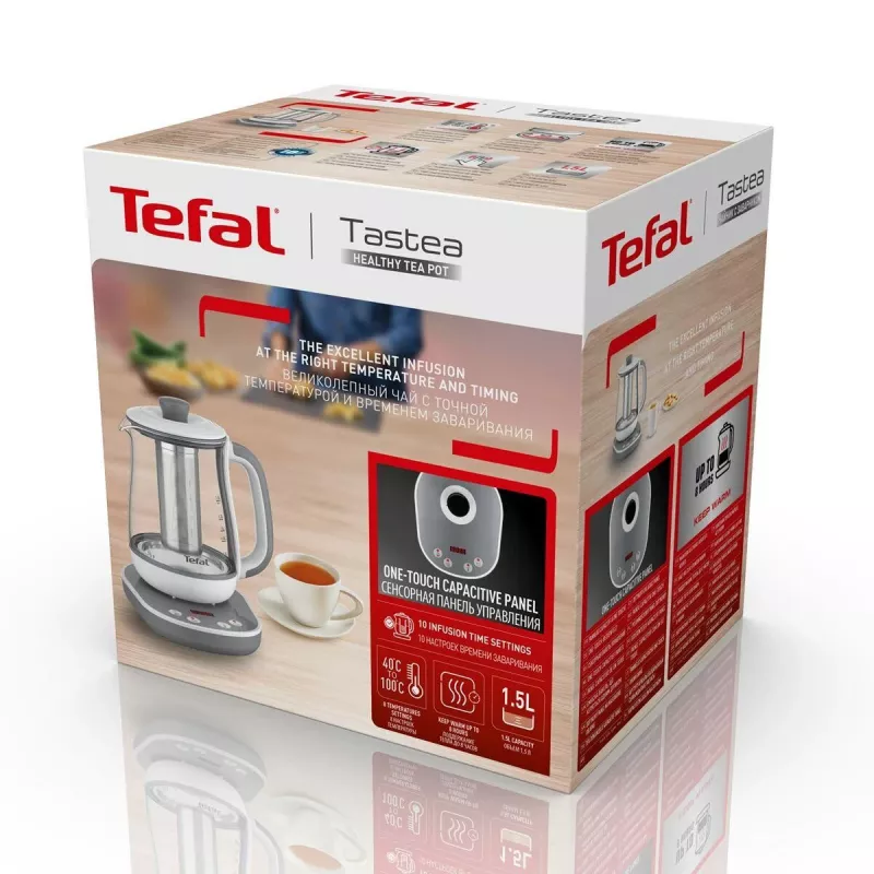 Tefal BJ551B10 rýchlovarná kanvica na čaj 1,5 L 1430 W sivá, biela