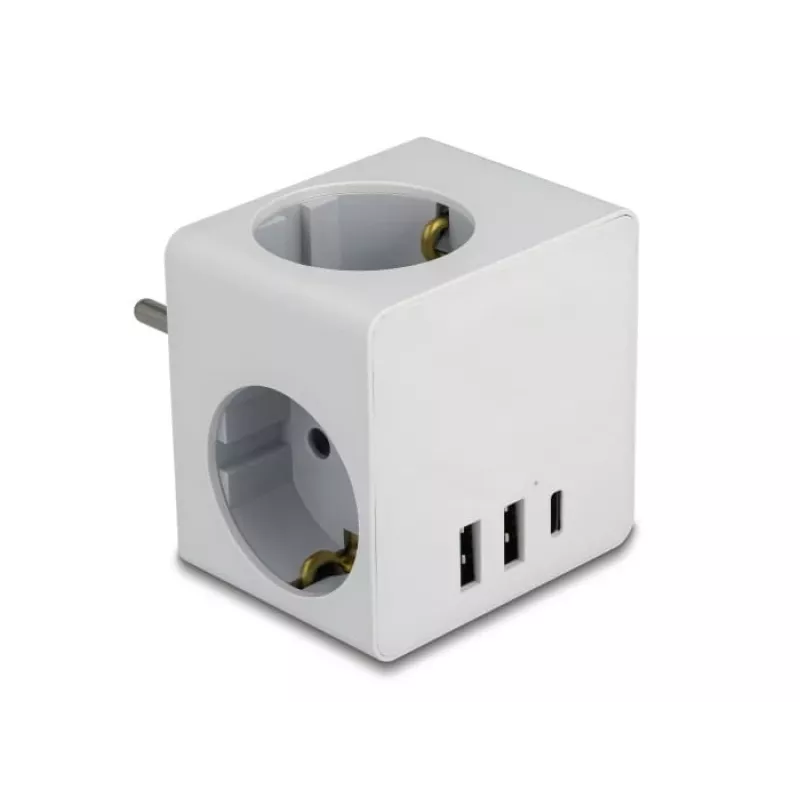 Sieťový adaptér typ F DeLOCK 11496 2 USB porty 5 V 2,4 A 3 A