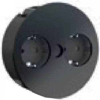 Bachmann TWIST - 2 m - 2 AC výstupy - interiér - kov - plast - čierna - 42,5 mm