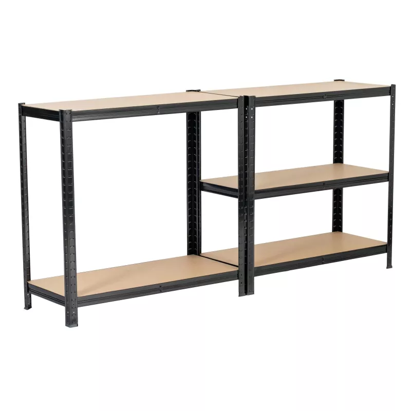 Extralink Kovový regál 180x90x40 čierny