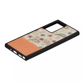 Ochranné puzdro Man and Wood pre Samsung Galaxy Note 20 Ultra — ružový kvet na čiernej
