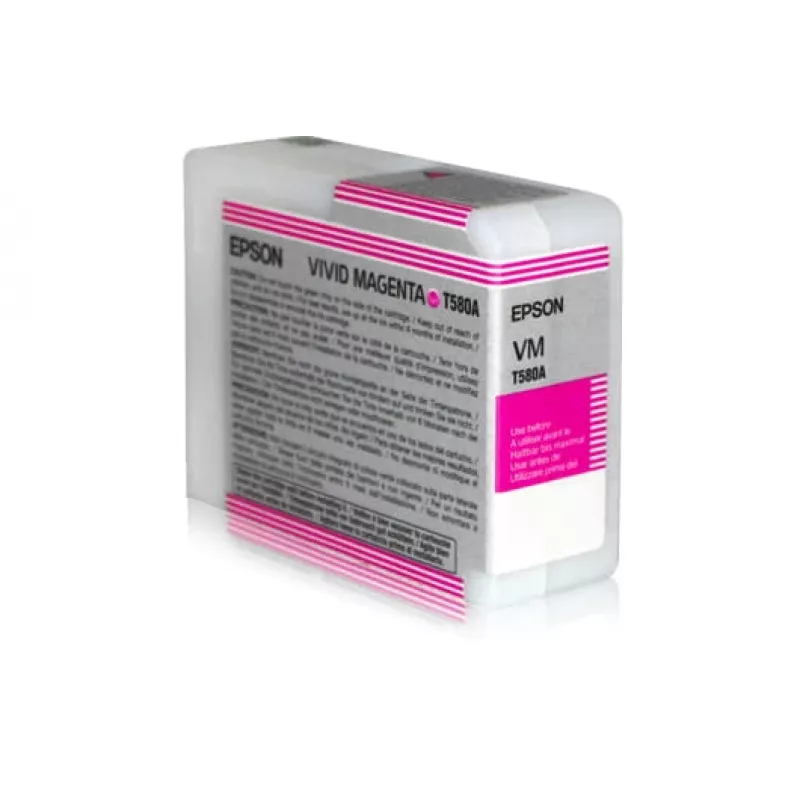 Epson Singlepack Vivid Magenta T580A00, Vivid Magenta, pigmentový atrament, 80 ml, 1 kus