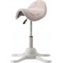 Up Up Toronto ergonomická balančná stolička biela, ivory látka, dlhší plynový pružinec