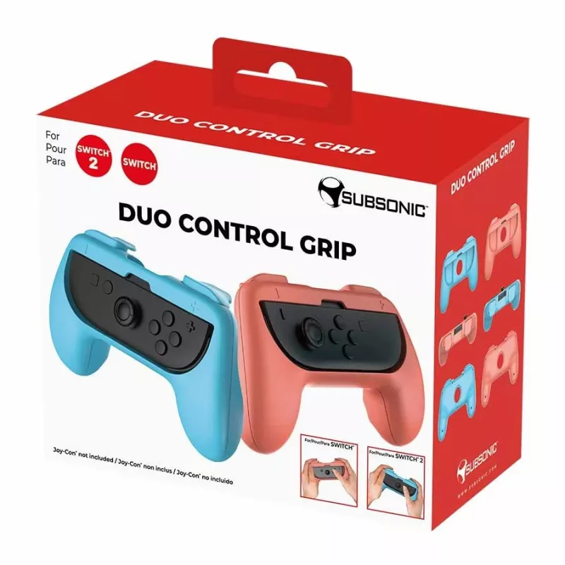 Držiak ovládača Subsonic Joy-Cons komfortný grip Switch & Switch 2 ružový tyrkysový
