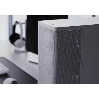 APNX PC Midi Tower C1-R-WT-v1 — biela, podporuje ATX/Micro-ATX/Mini-ITX, 3x 120 mm predné ventilátory predinštalované, 3x 3,5