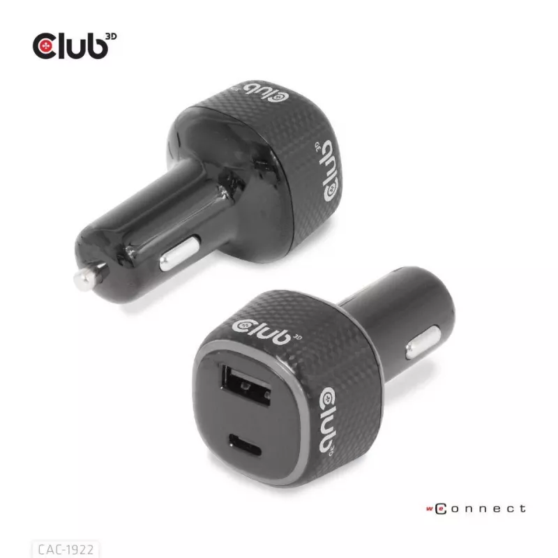 CLUB3D auto nabíjačka pre notebook/laptop 63 Watt, auto, zapaľovač, 24 V, čierna