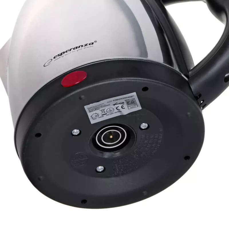 Rýchlovarná kanvica ESPERANZA 1,0 L nerez a plast, 1350 W, bezšnúrová, automatické vypnutie