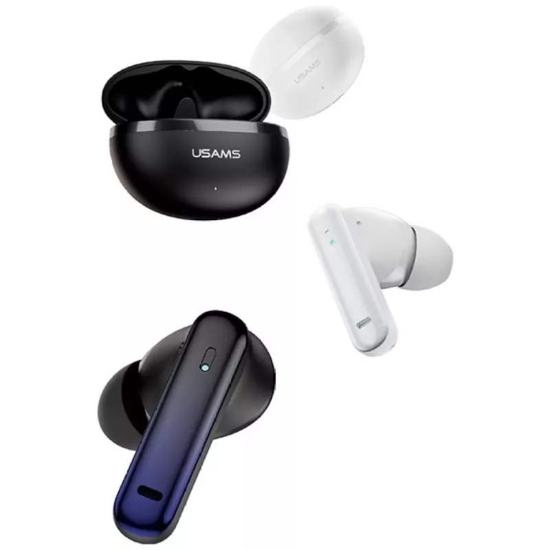 Bluetooth slúchadlá Usams TWS E02 ANC+ENC čierne
